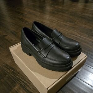 Chunky Black Loafers